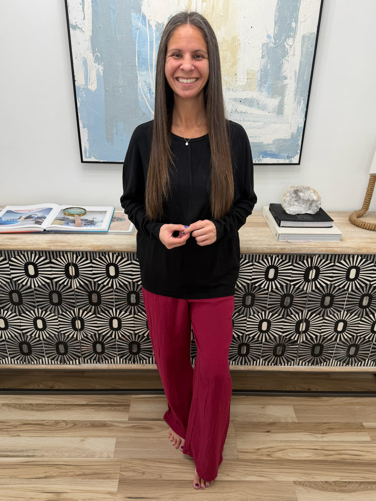 Drive Downtown Dolman Sleeve Top