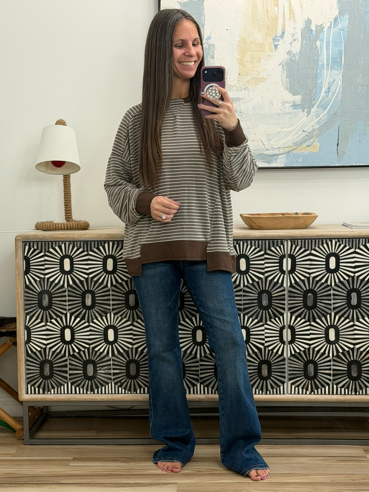 Leafy Breeze Relaxed Sweater Top
