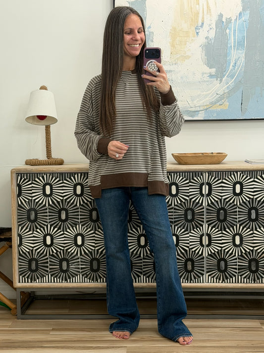 Leafy Breeze Relaxed Sweater Top