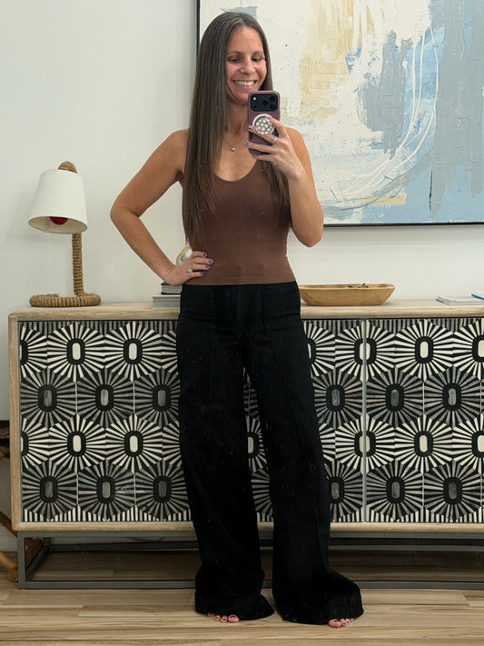 Carefree Seamless Reversible Tank in Brown