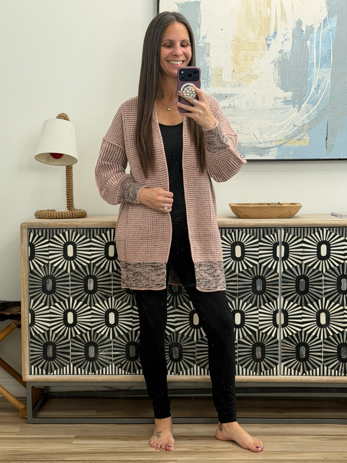 The Way It Was Cardigan in Mauve
