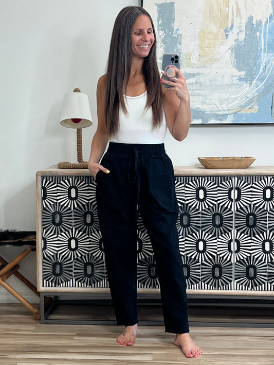 Love Me Dearly High Waisted Pants in Black