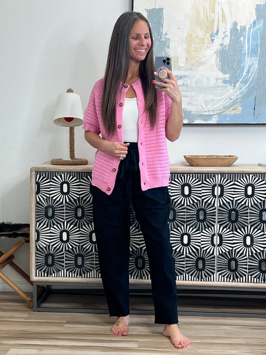 Dreaming All Day Sweater Knit Button Down
