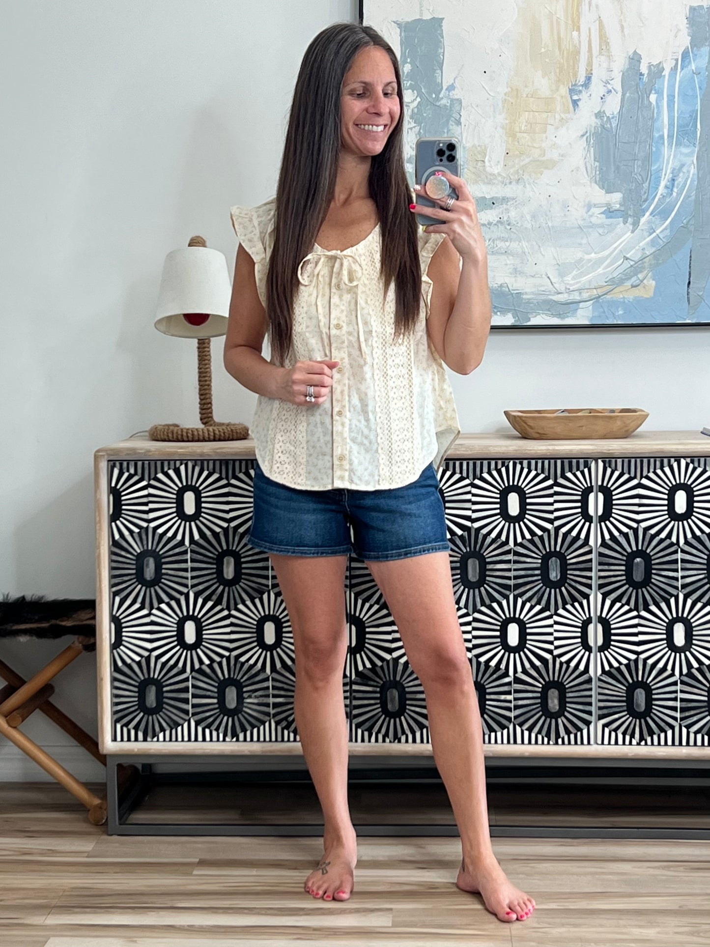 Picnic Petal Lace Detail Top