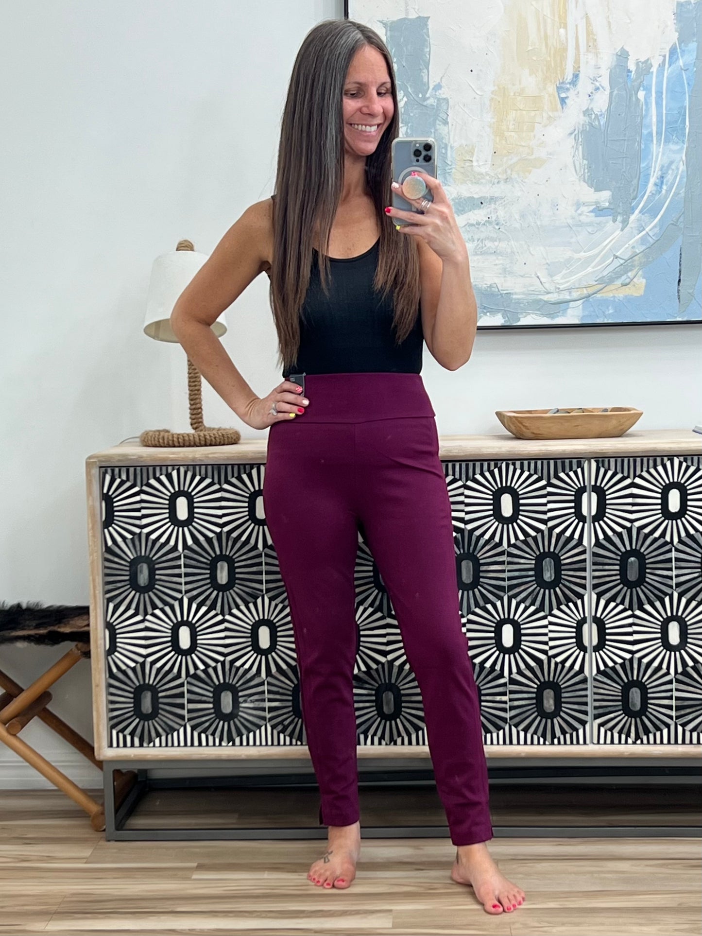 Magic Skinny 28" Pants in Chocolate