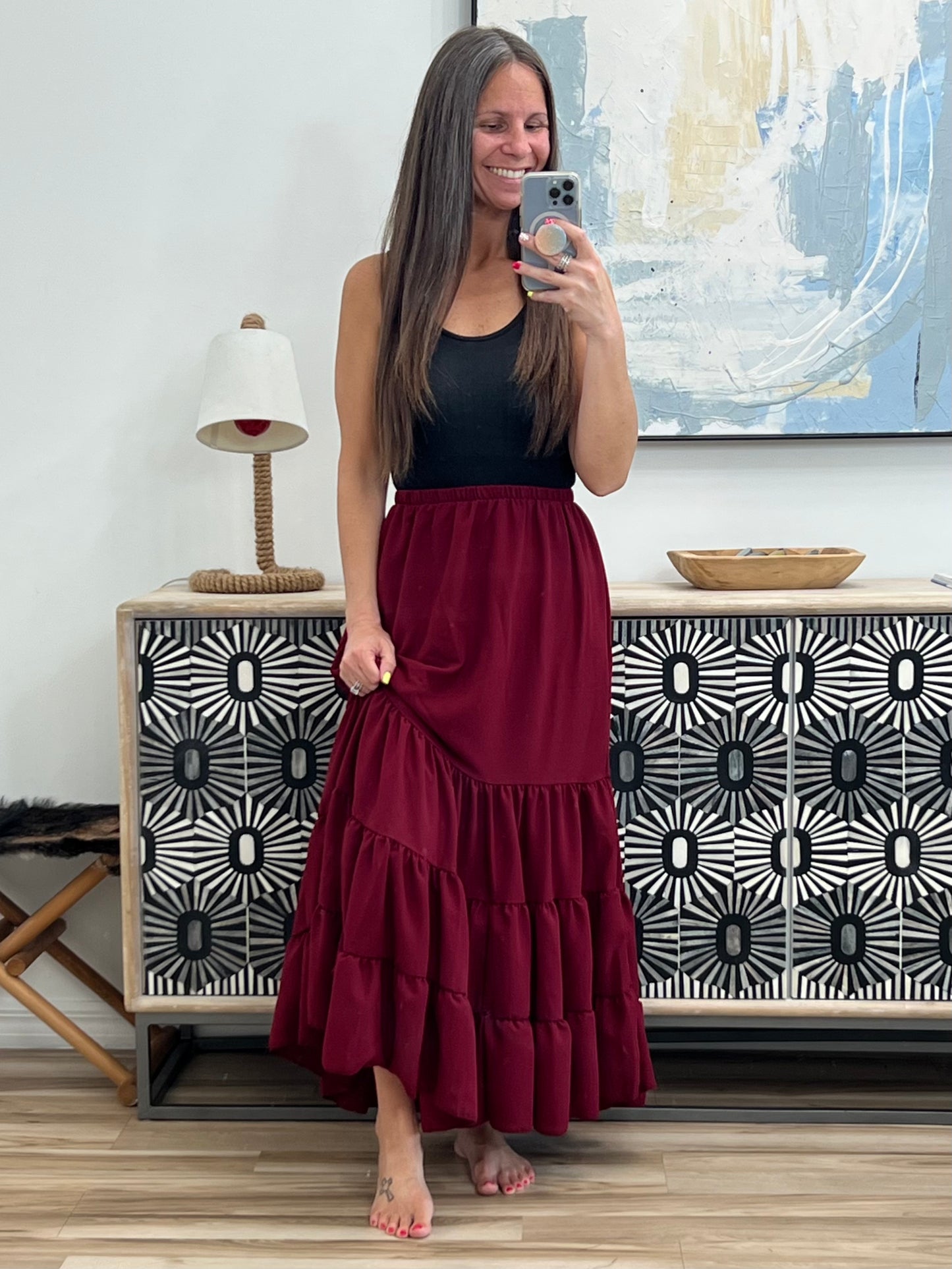 Easy Pick Tiered Maxi Skirt