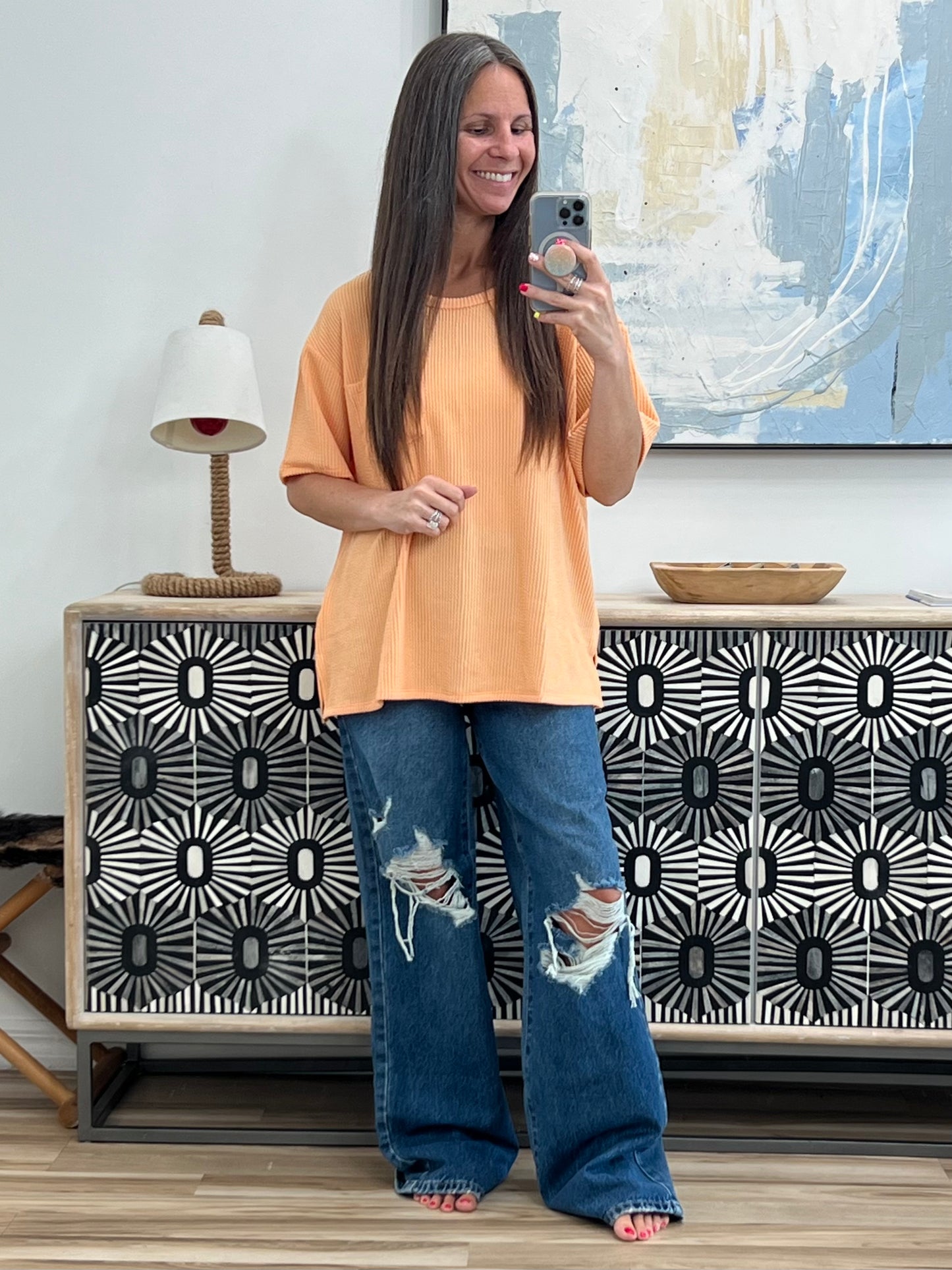 The Go-To Tee in Apricot Bliss