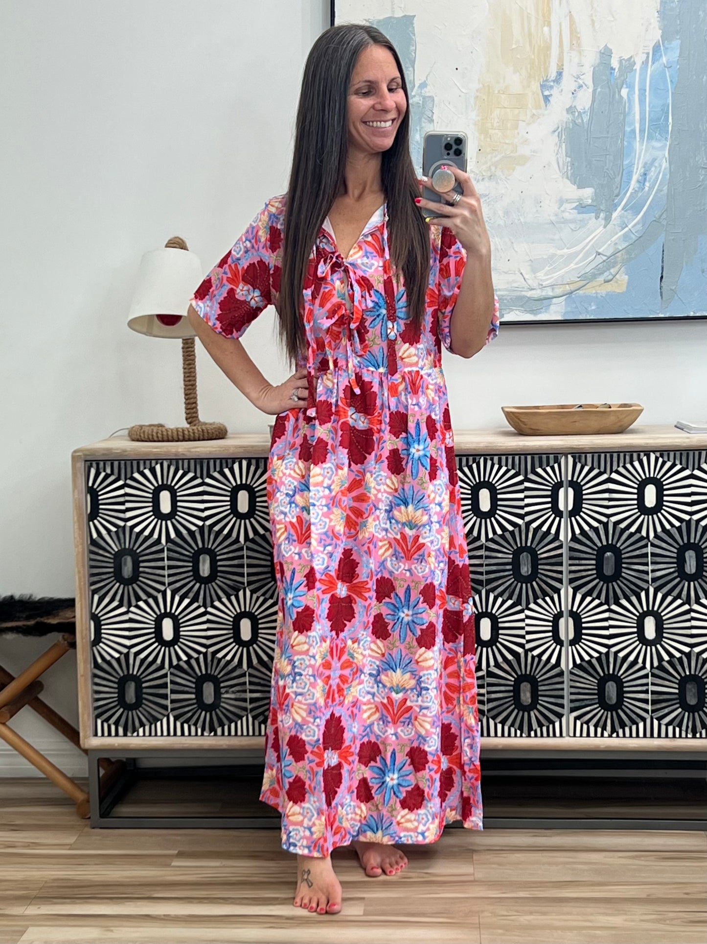 Art of Loving Bow Detail Floral Dress