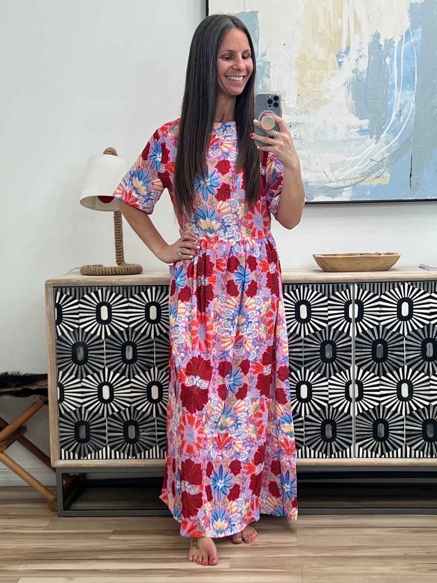 Art of Loving Bow Detail Floral Dress