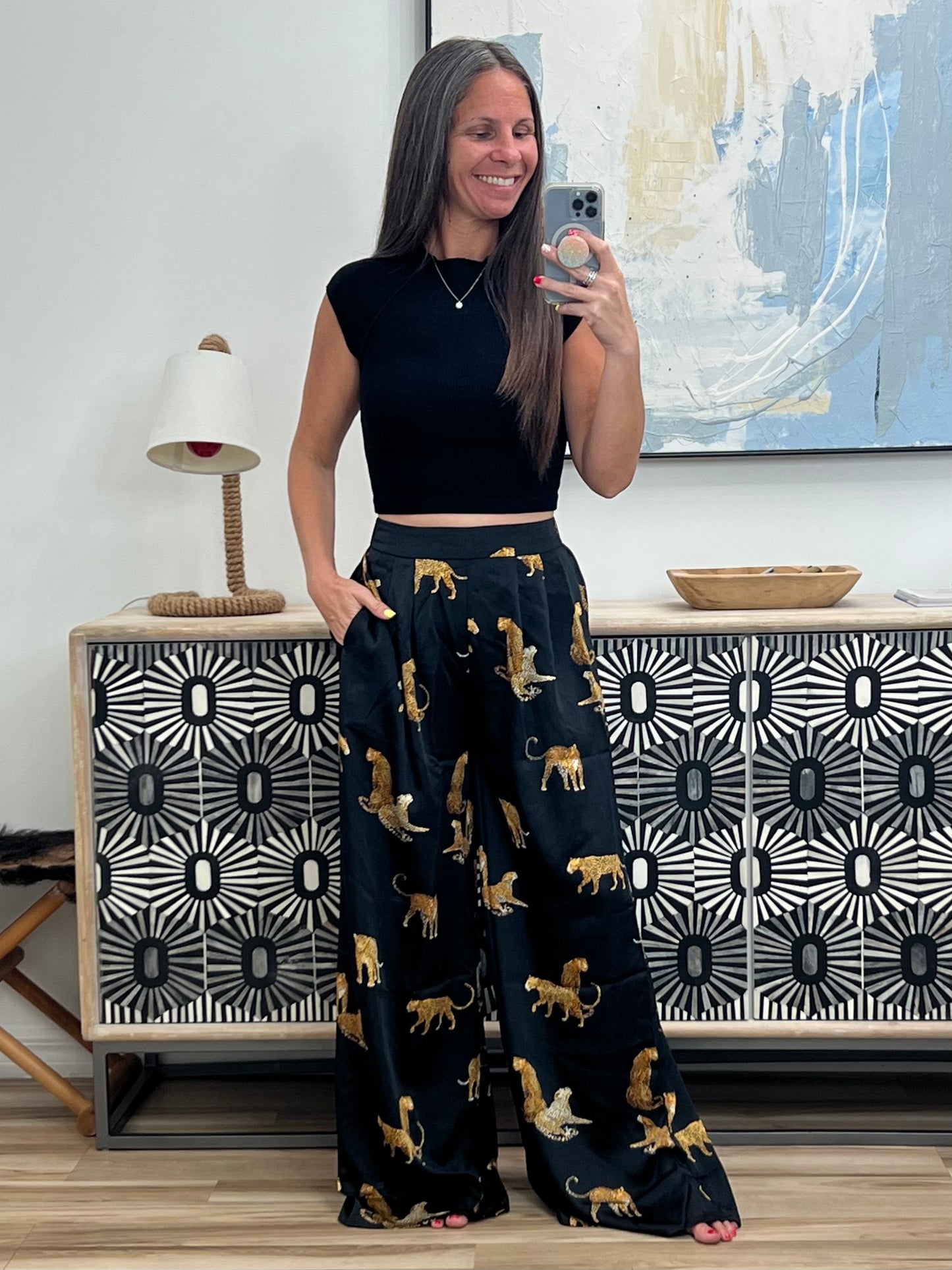 Halfway to Heaven Cropped Top in Black
