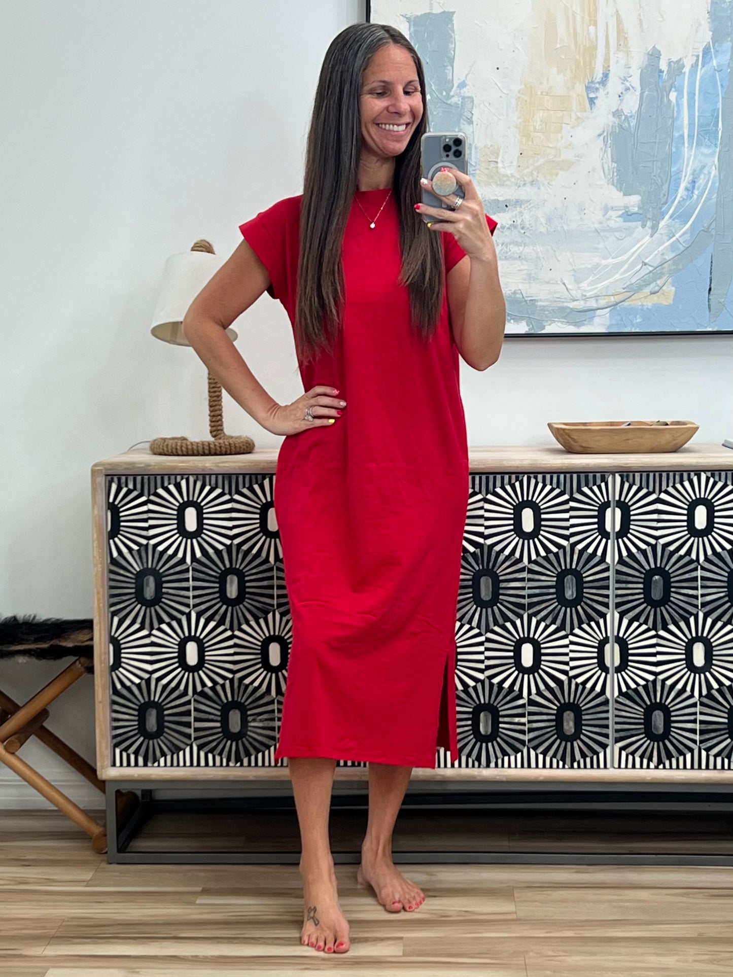 Sweet Like That Casual Dress in Heather Grey