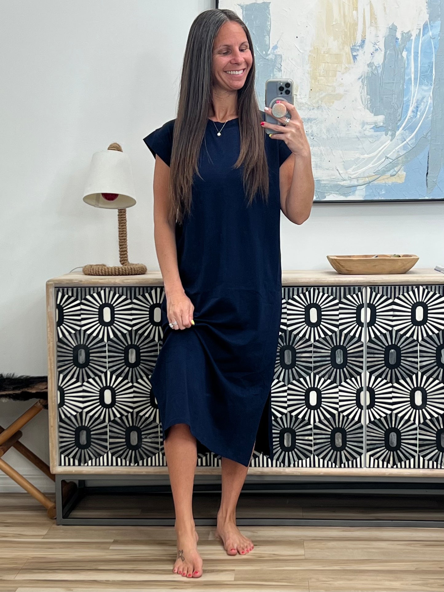 Sweet Like That Casual Dress in Navy