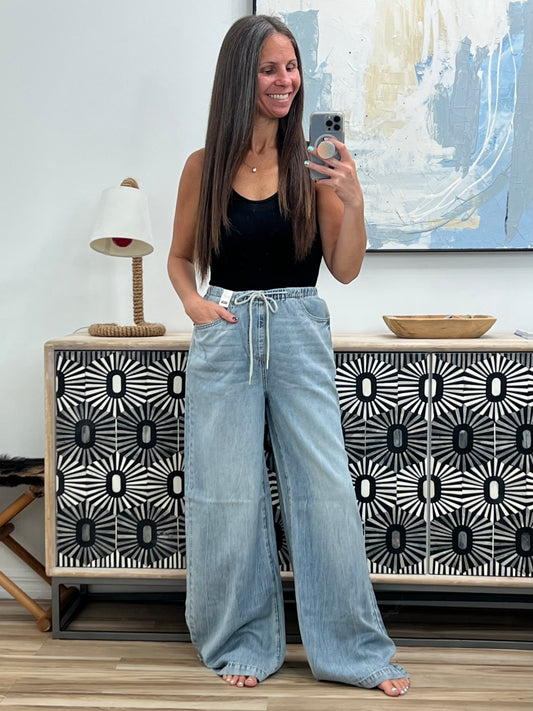 Monica High Waist Palazzo Featherweight with Drawcord