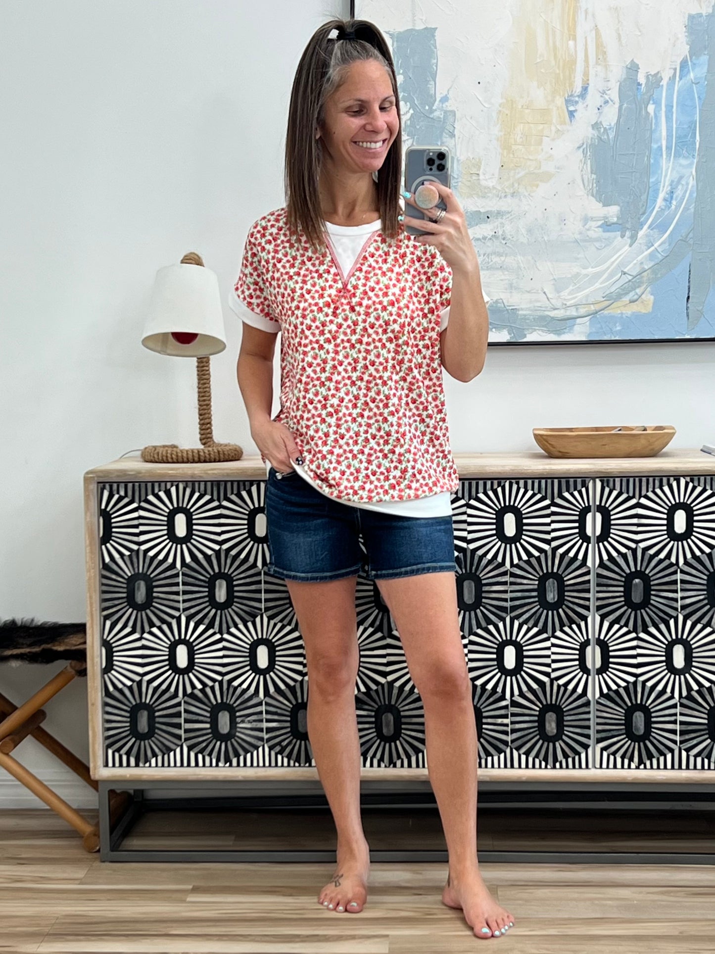 Vivid Memories Relaxed Top in Tomato Red