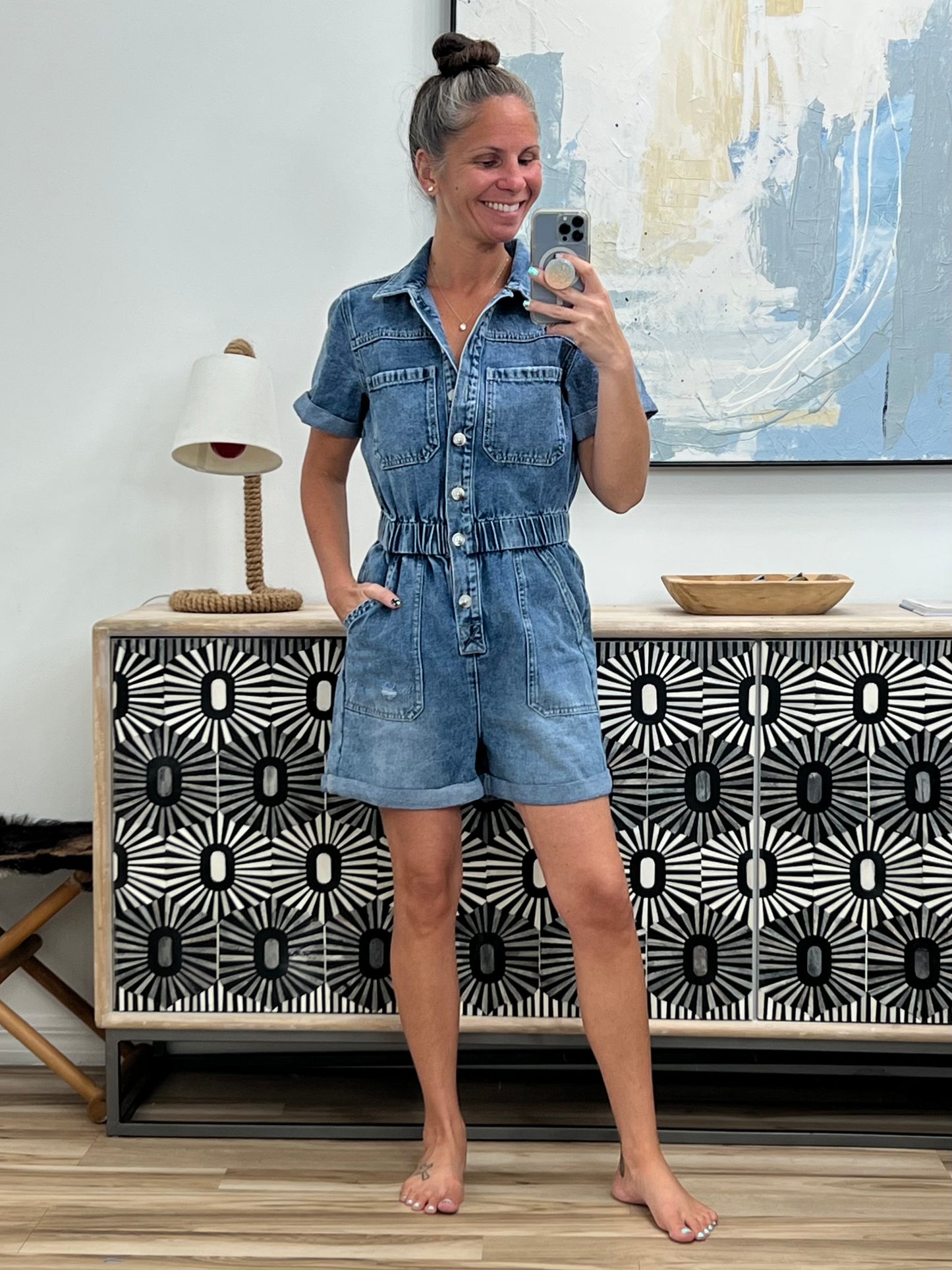 Pleasant and Relevant Denim Romper