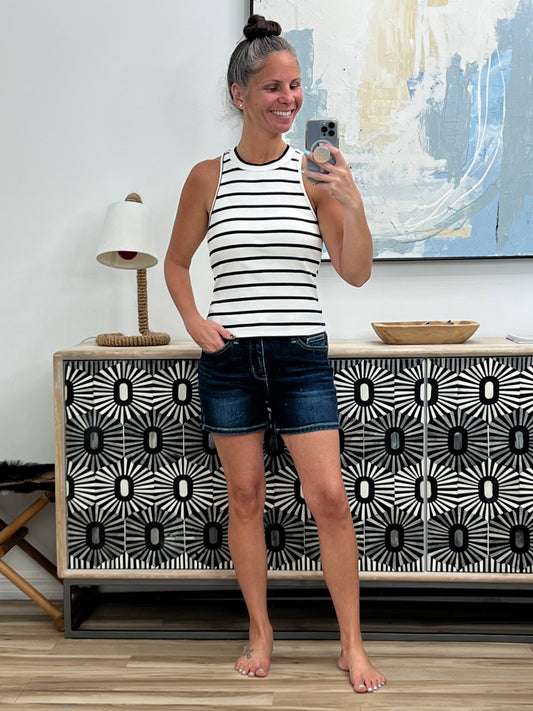 Start to Finished Ribbed Halter Tank