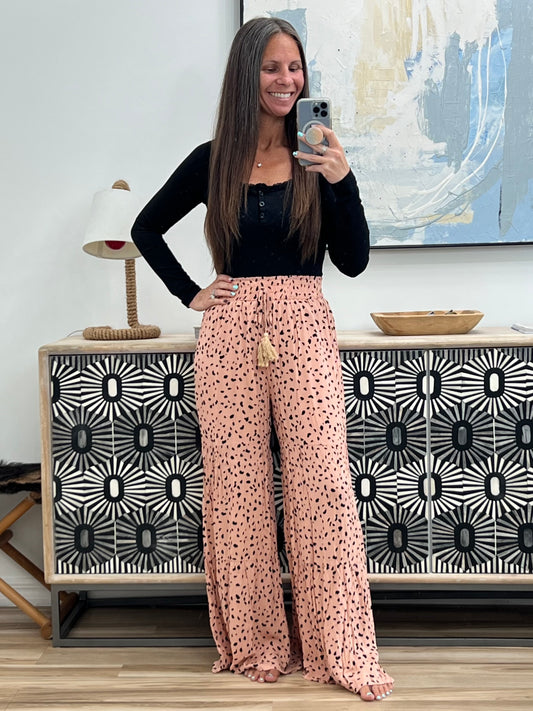 Printed Wide Tiered Pants