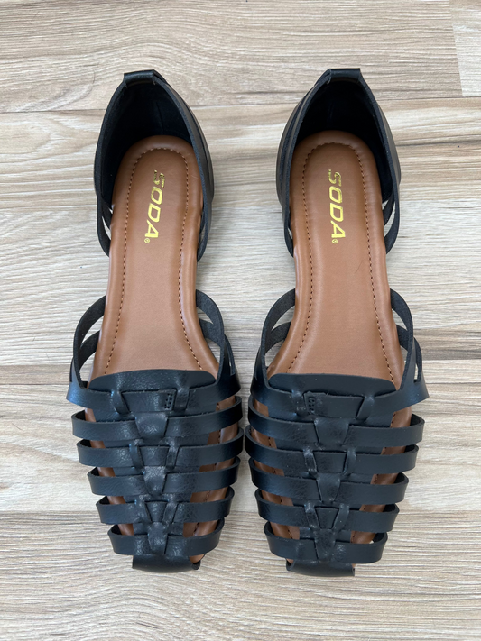 Gulla Woven Slip On Flats in Black