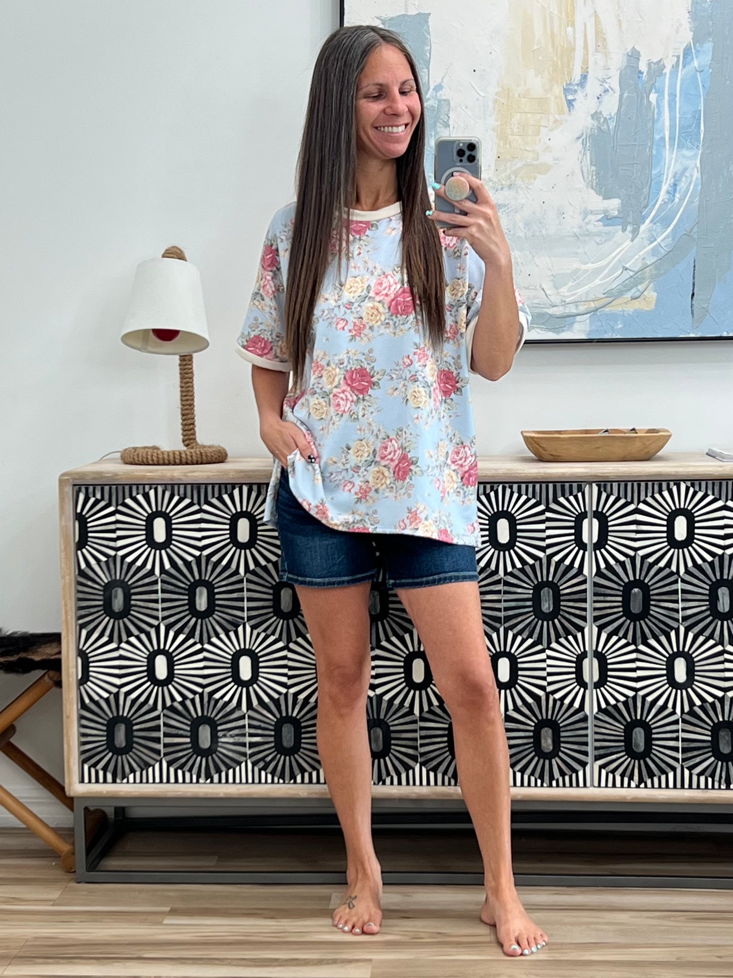 Perfect Season Floral Print Relaxed Tee
