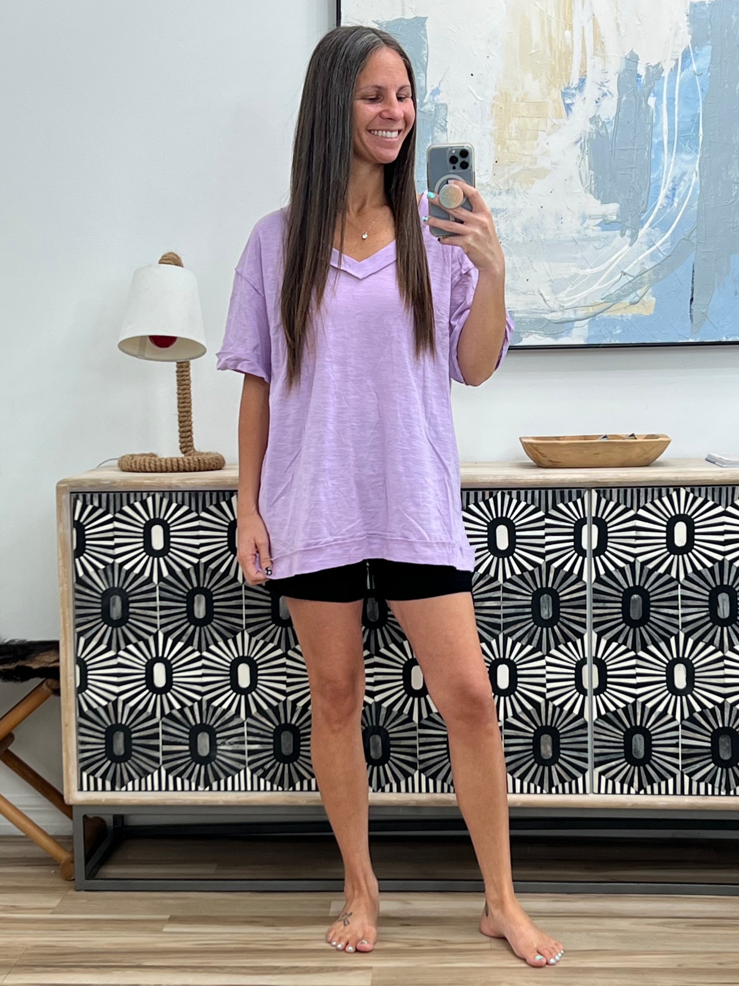 Thanks To You Relaxed Tee in Pink