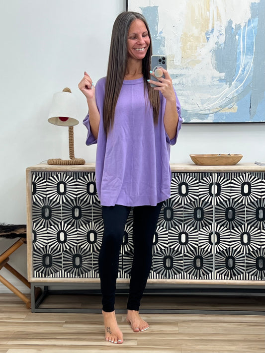 Lilac Whisper Dolman Sleeve Top