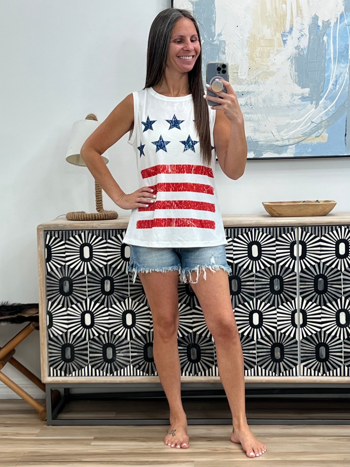United Together Graphic Flag Tank