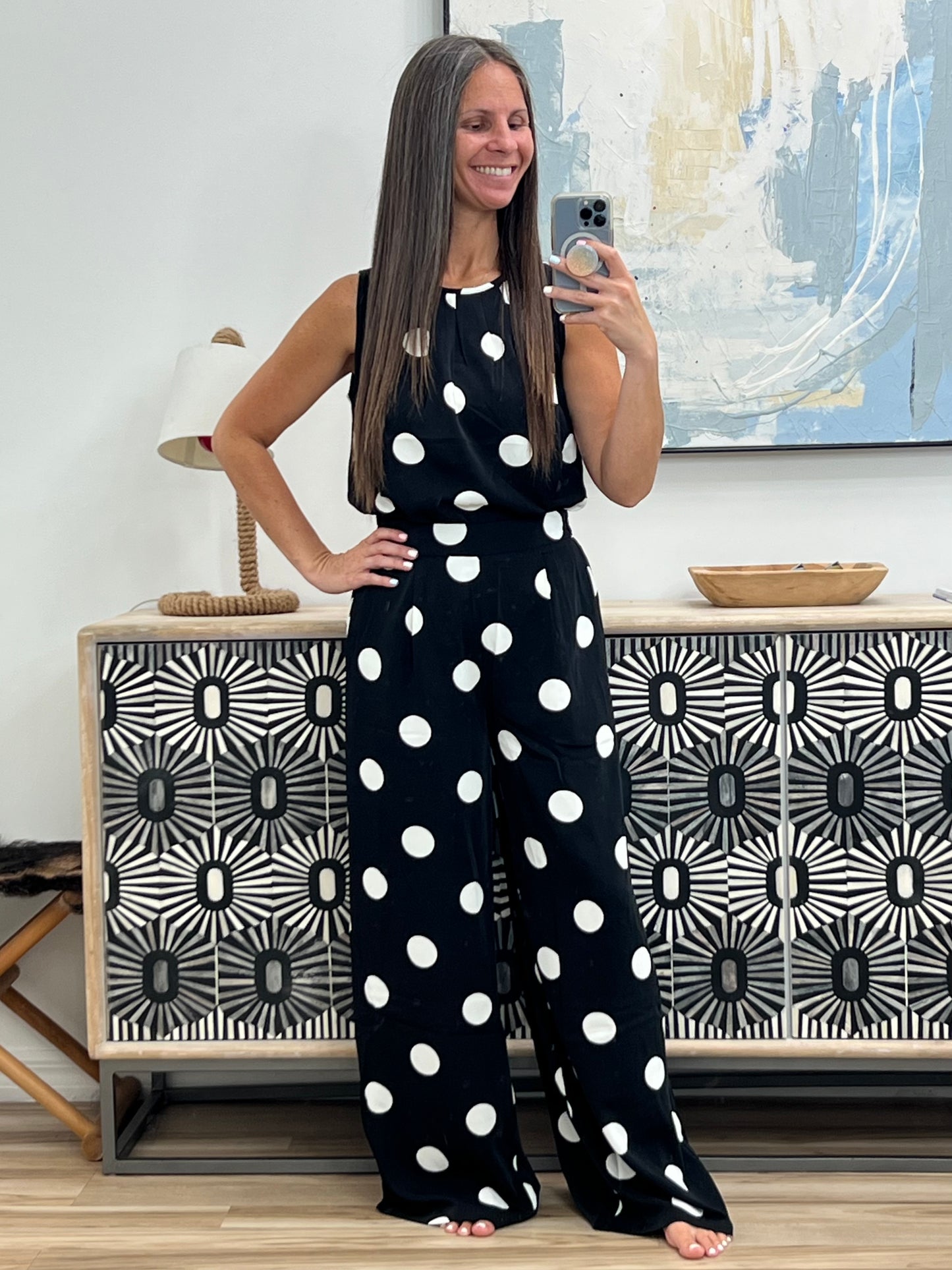 Pristine Condition Top and Bottom Polka Dot Set