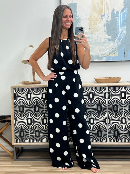 Pristine Condition Top and Bottom Polka Dot Set