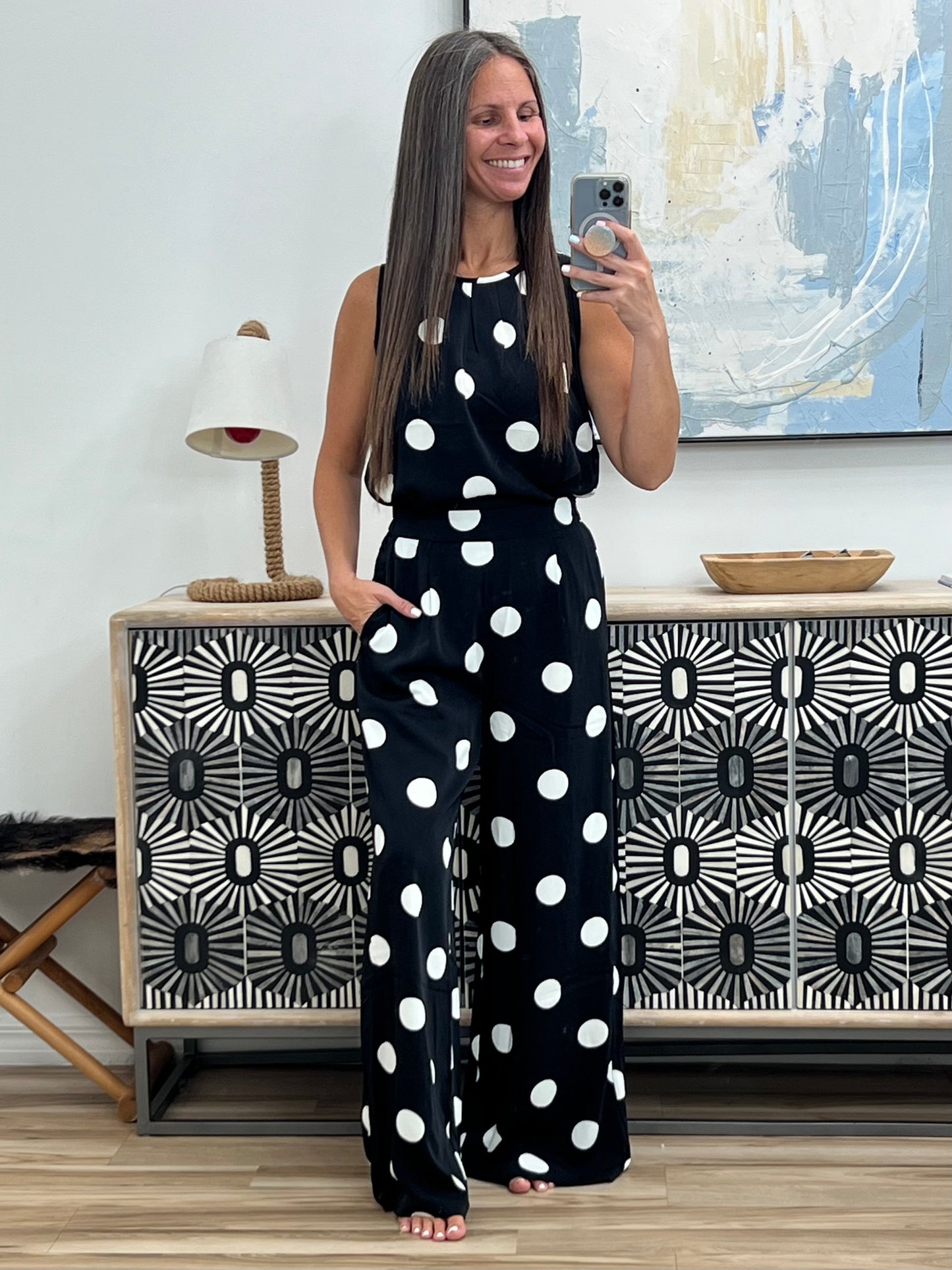 Pristine Condition Top and Bottom Polka Dot Set