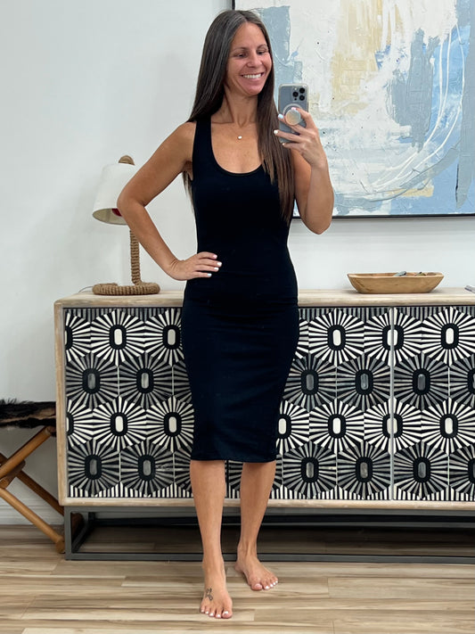 *Noir Pencil Dress