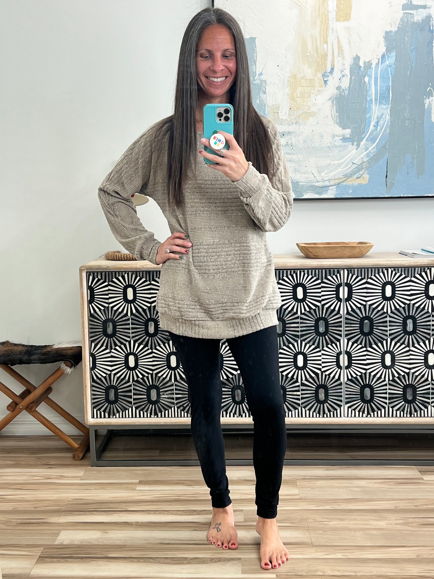 Round Neck Long Sleeve Top