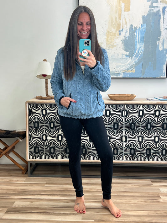 Sherpa Half Zip Sweatshirt