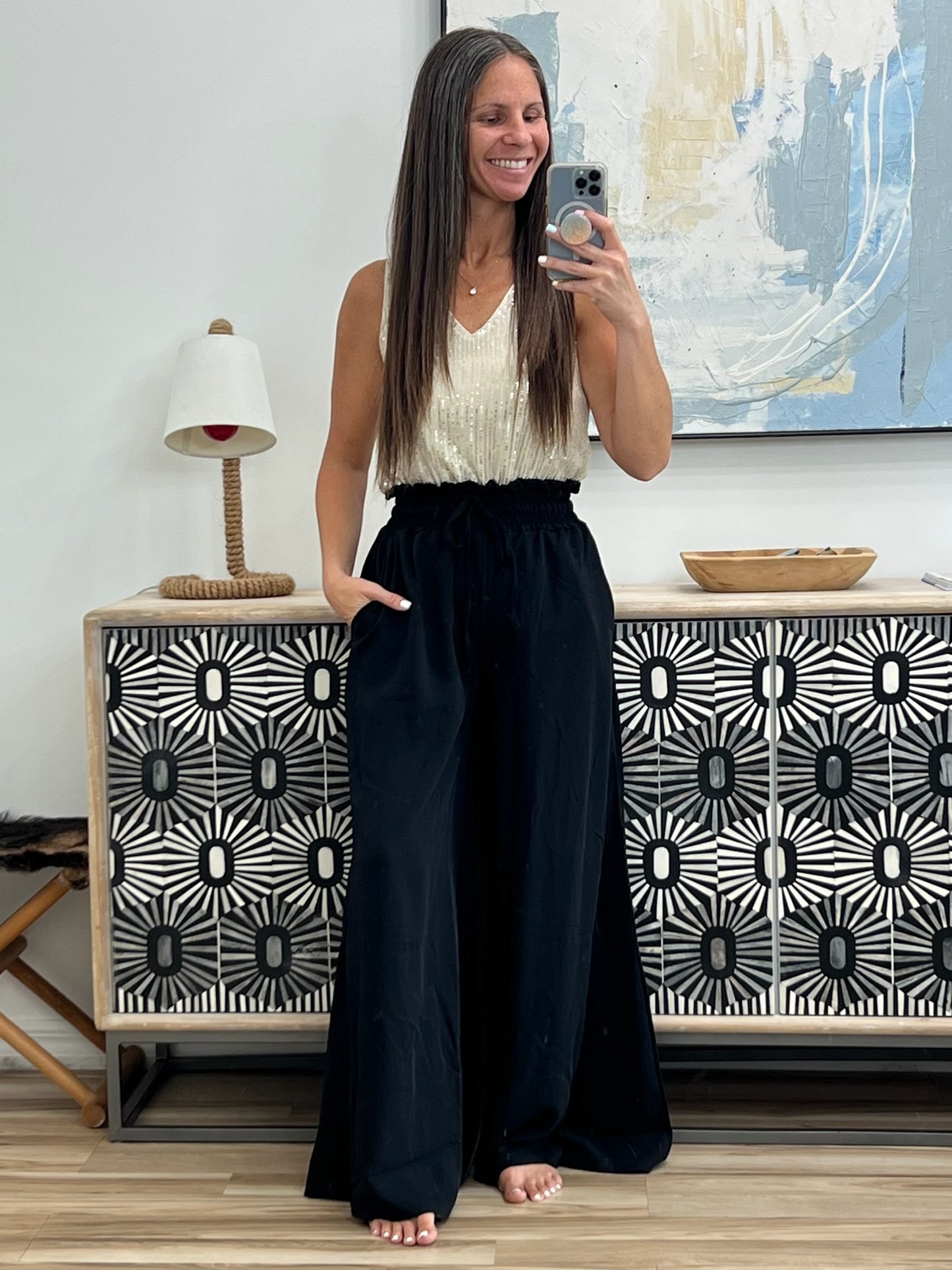 High Waist Wide Leg Pants