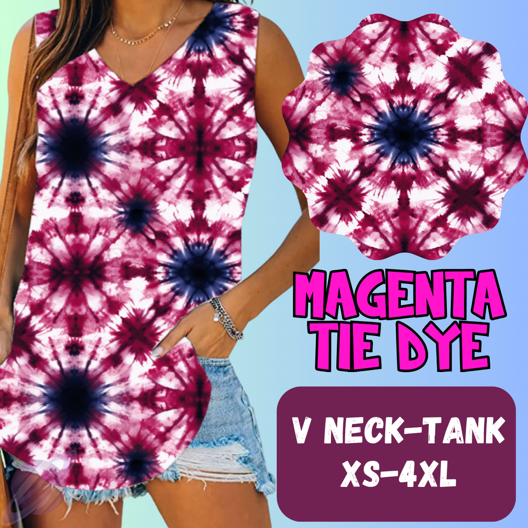 Magenta Tie Dye Tops & Bottoms *Pre-Order*