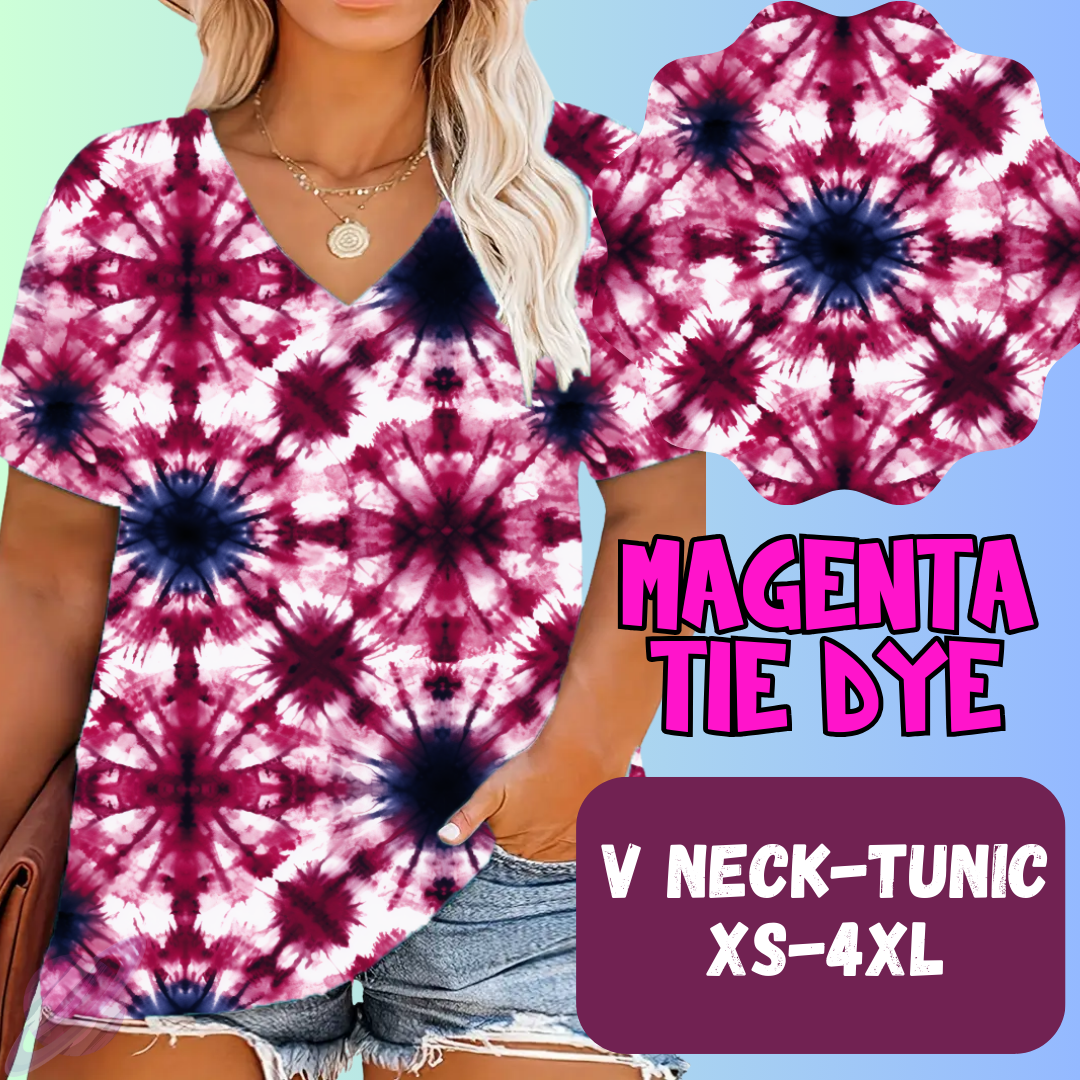 Magenta Tie Dye Tops & Bottoms *Pre-Order*
