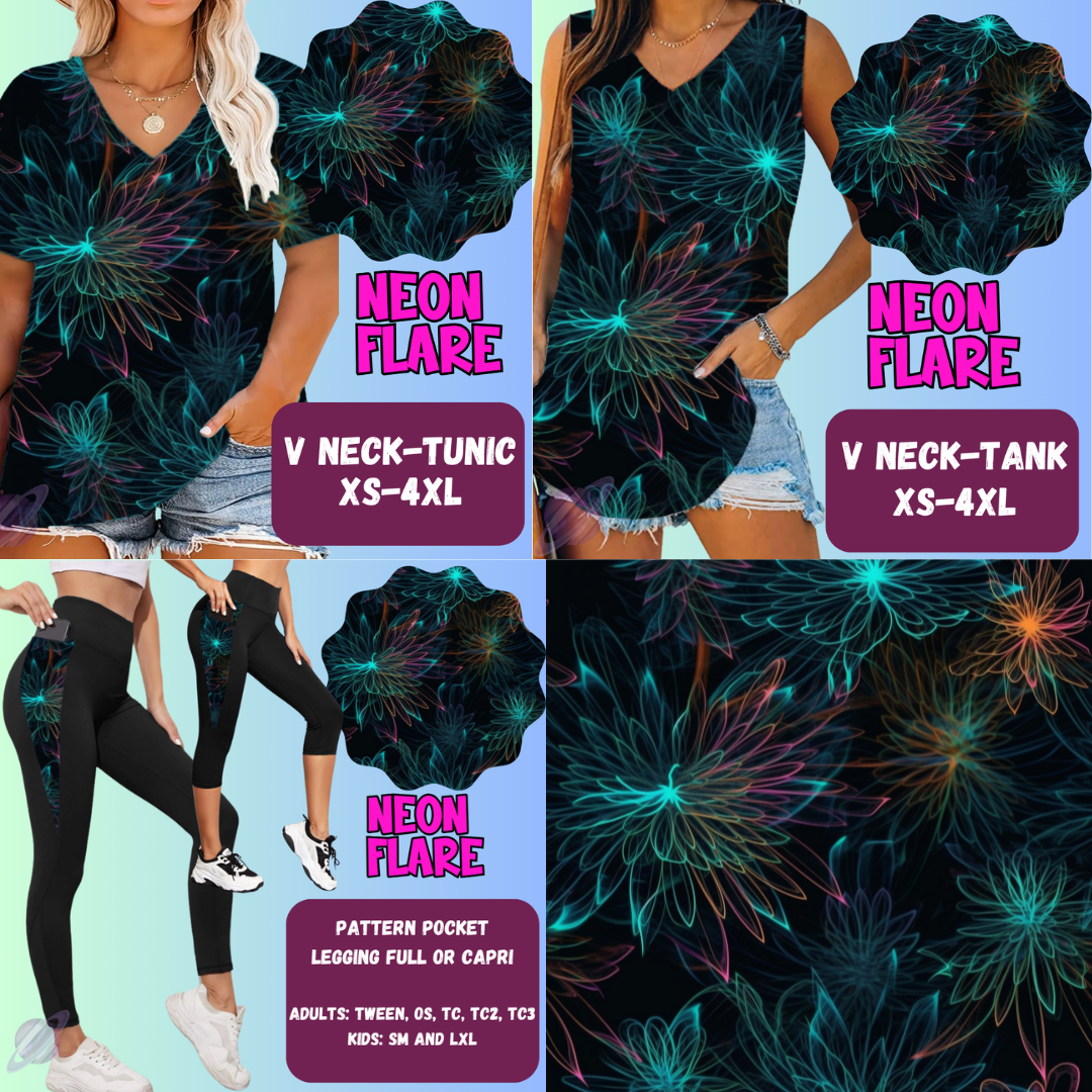 Neon Flare Tops & Bottoms *Pre-Order*