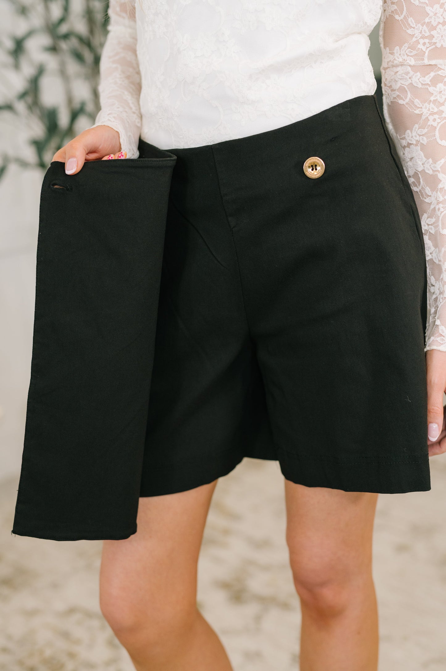 Magic Wrap Skort in Black