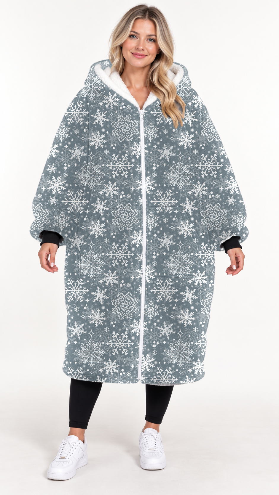 PALE SNOWFLAKES-HOODIE BLANKET *Pre-Order*