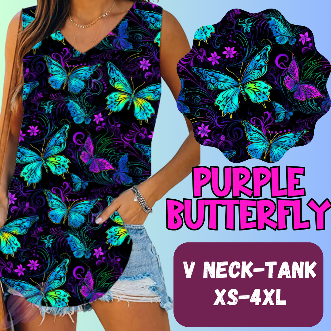 Purple Butterly Tops & Bottoms *Pre-Order*