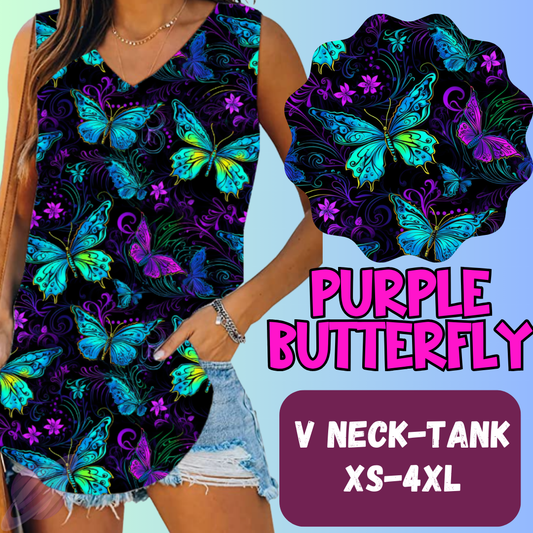 Purple Butterly Tops & Bottoms *Pre-Order*