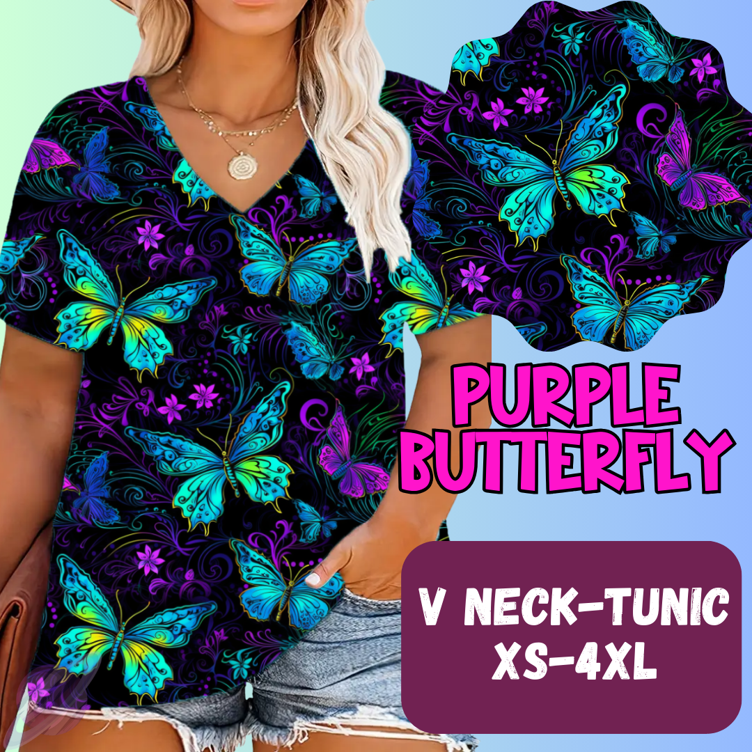 Purple Butterly Tops & Bottoms *Pre-Order*