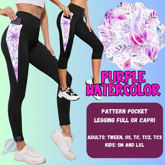Purple Watercolor Tops & Bottoms *Pre-Order*