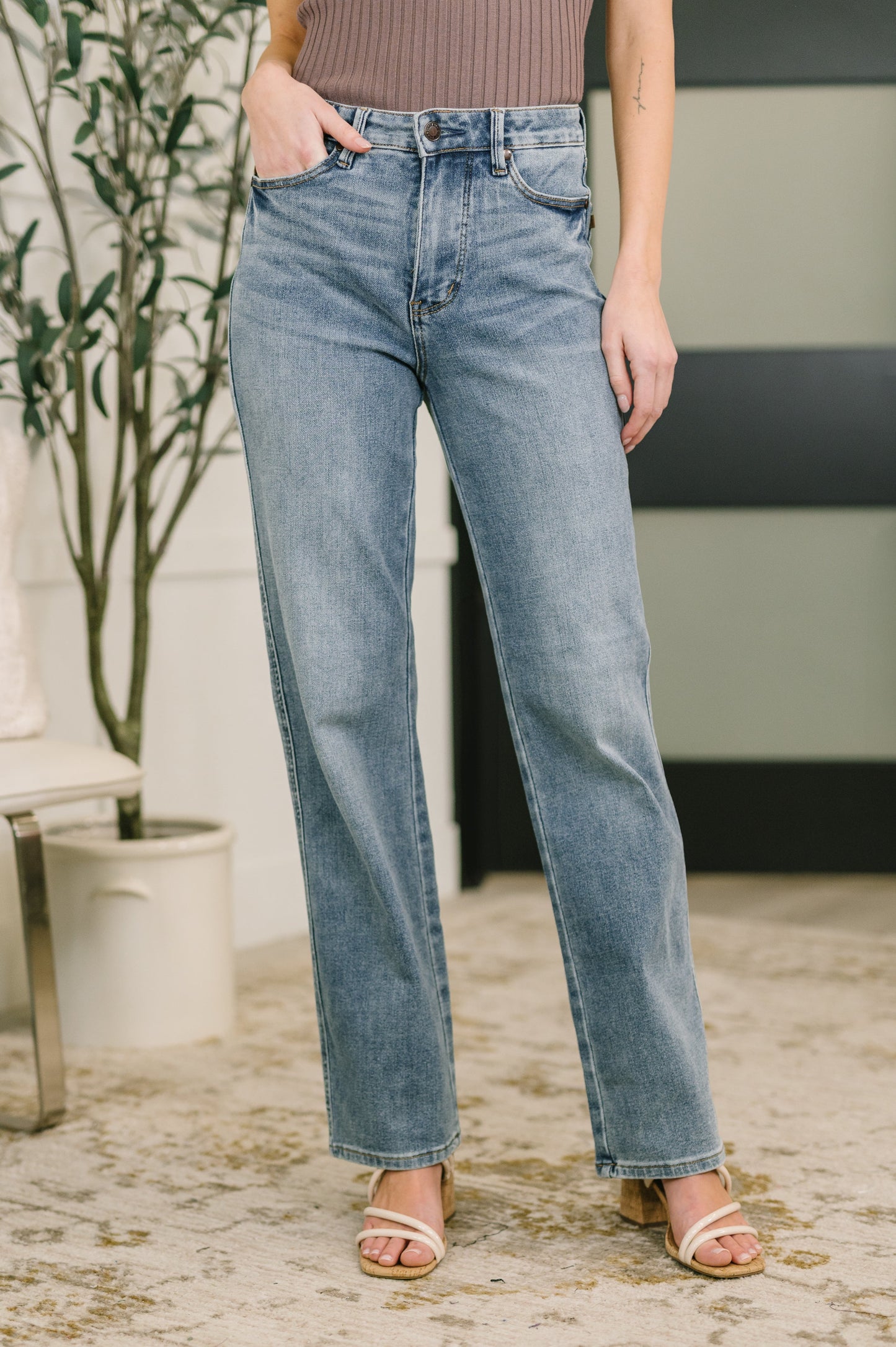 Sabrina High Waist Tummy Control Slim Straight