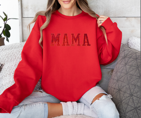 MAMA (RED GLITTER PATCH) Sweatshirt