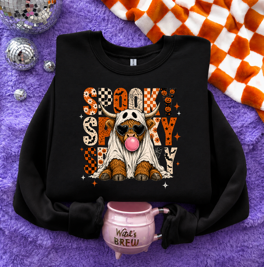 Spooky Highland Cow Sweatshirt