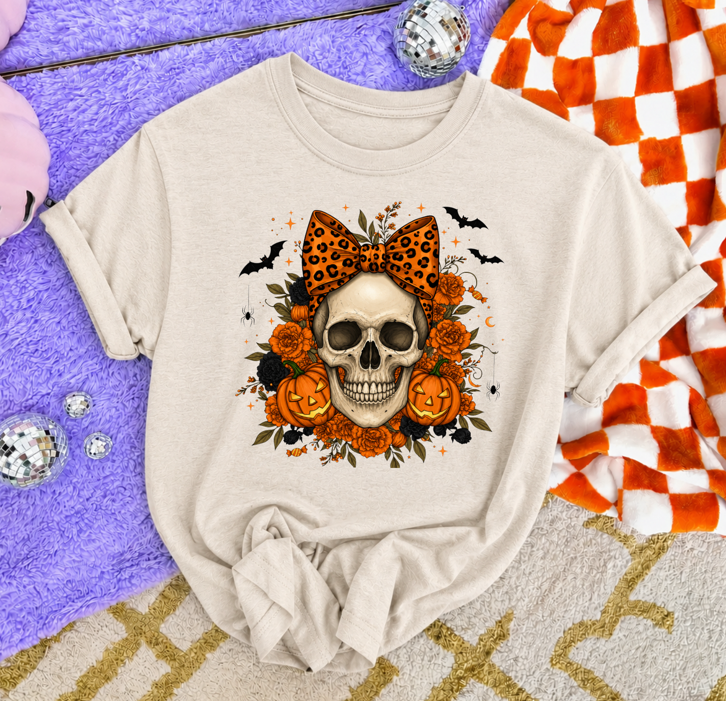 Skull w/leopard bow