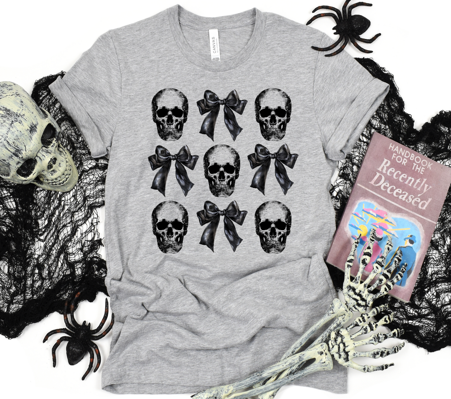 Skull w/lace bows