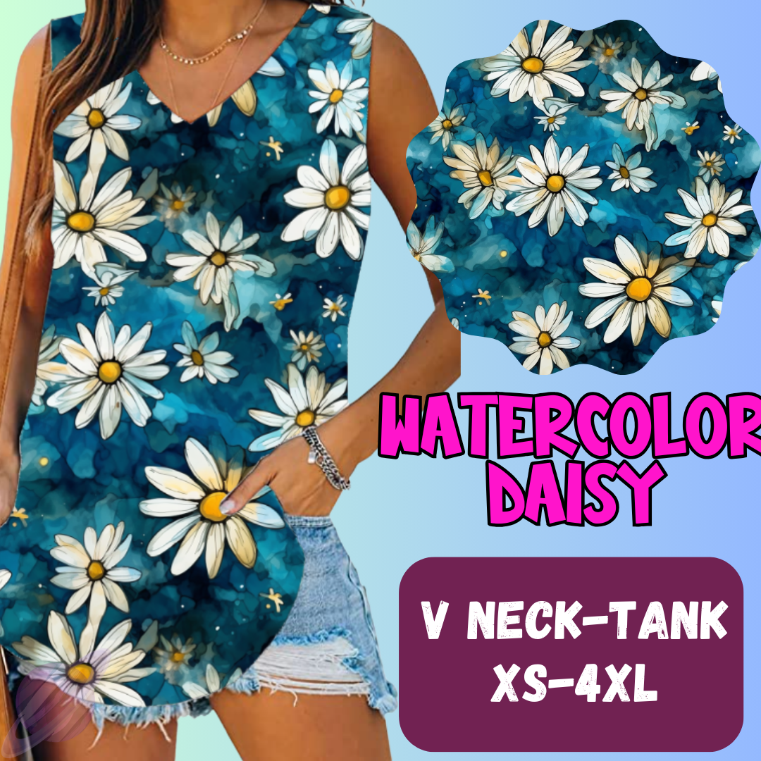 Watercolor Daisy Tops & Bottoms *Pre-Order*
