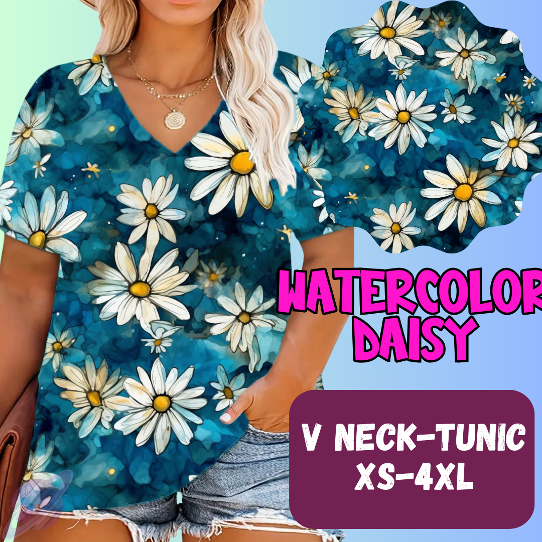 Watercolor Daisy Tops & Bottoms *Pre-Order*