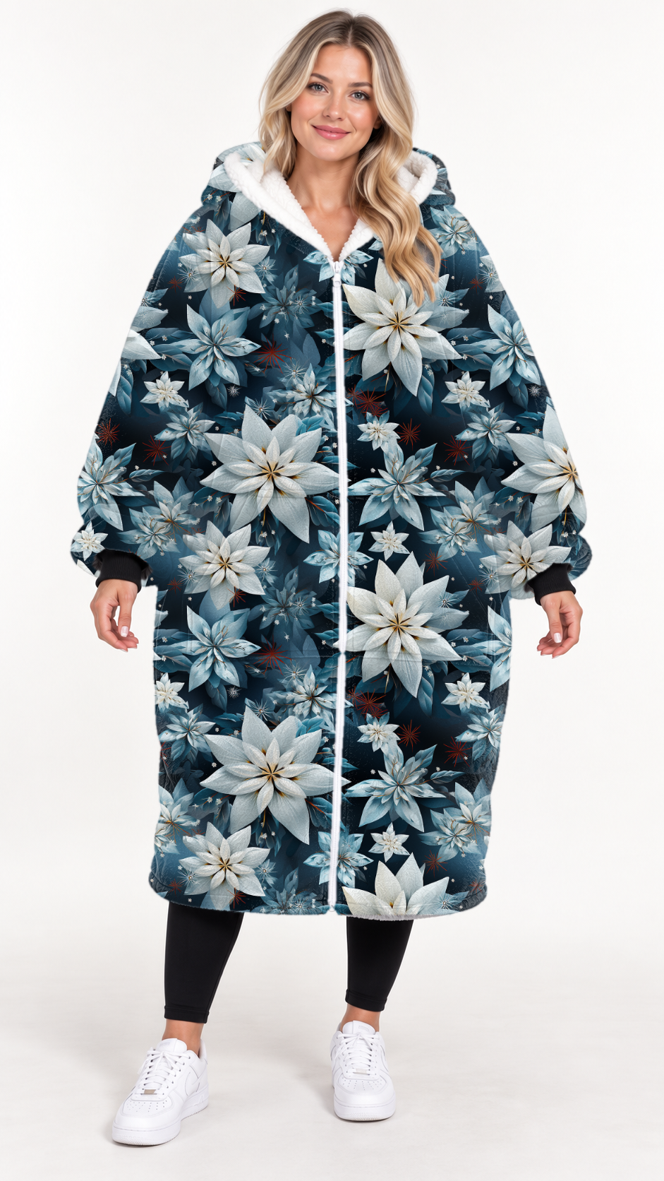 WINTER FLORAL-HOODIE BLANKET *Pre-Order*